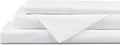 Linen Home 100% Cotton Percale Sheet Set, Twin Size, Snow White, Deep Pocket by LINENHOME