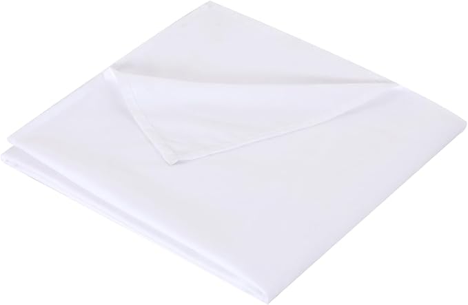 Twin Flat Sheet Only，66x96Inch White by Hotella