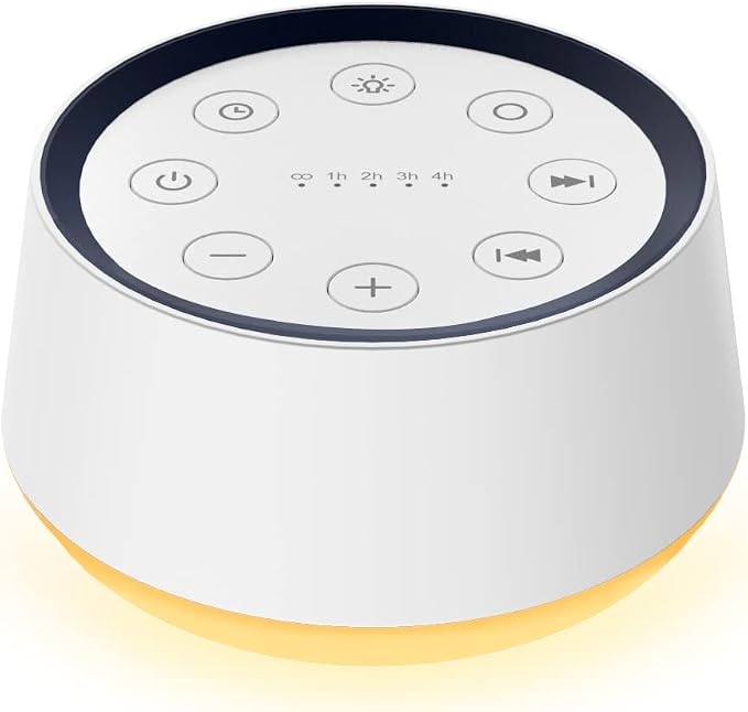 Brown Noise Sound Machine with 30 Soothing Sounds 12 Colors Night Light White by BrownNoise