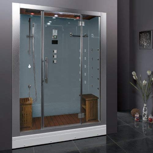 Ariel Platinum DZ972-1F8-W Steam Shower in White 59" x 32" x 87.4" - Image 2