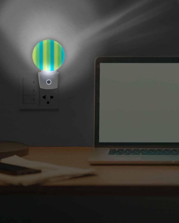Night Lights Auto Sensor Sage Green Blue Night Light Gradient Color Stripe - Image 7