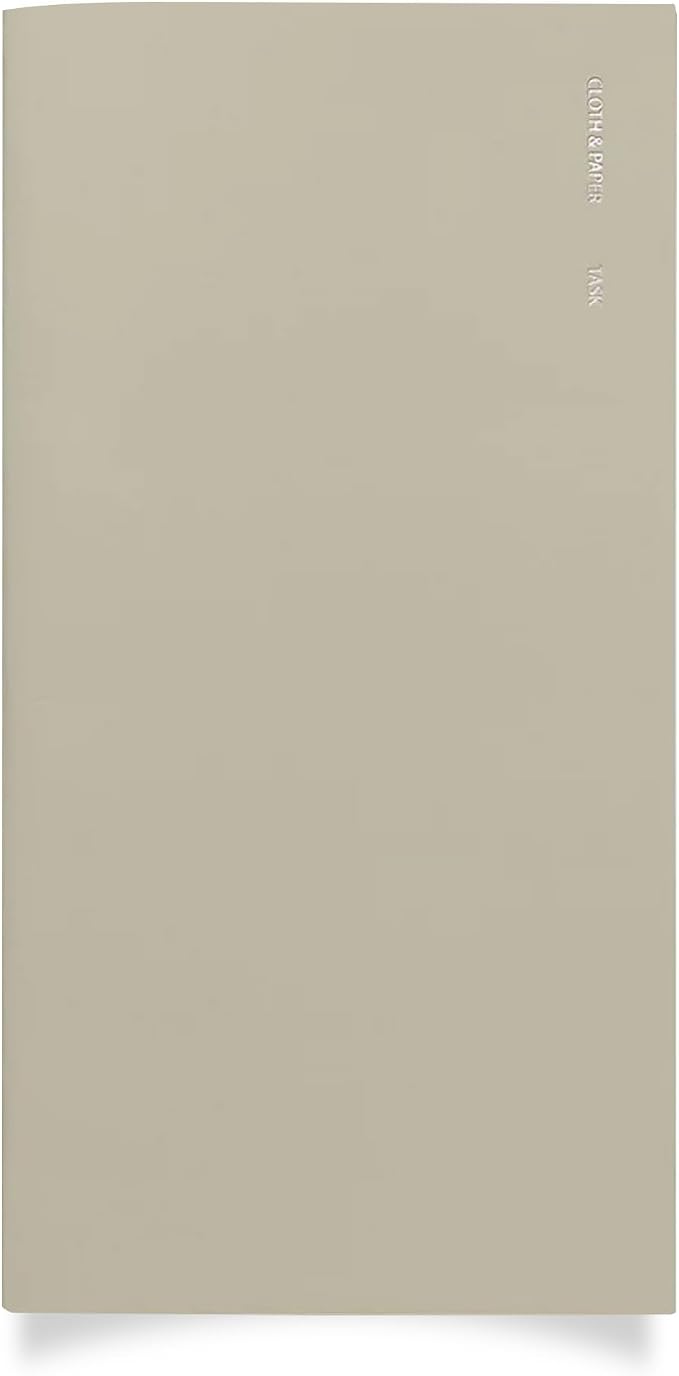 Cloth & Paper Travel Notebook | Task Planner – Ristretto | A5 Slim To-Do List by ClothandPaper