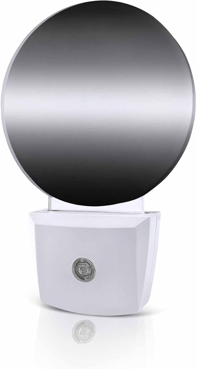 Night Lights Auto Sensor Black Ombre Night Light Solid Color Round Lamp Plug-in by Home+L6