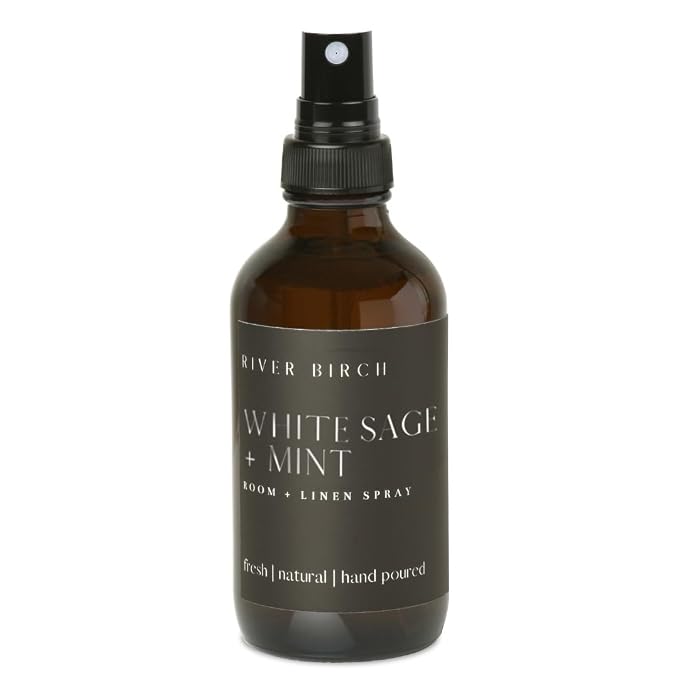 River Birch White Sage + Mint Scented Linen and Room Spray | Home Fragrance | 4 by RiverBirch