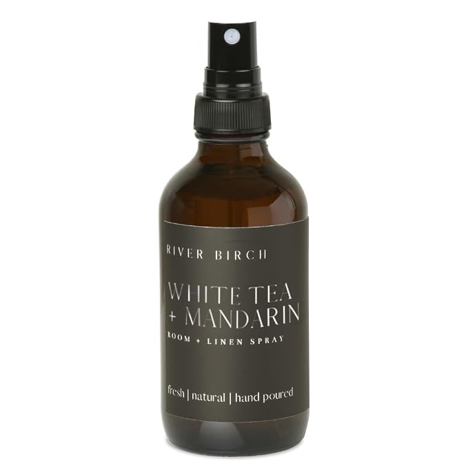 River Birch White Tea + Mandarin Scented Linen and Room Spray | Home Fragrance by RiverBirch