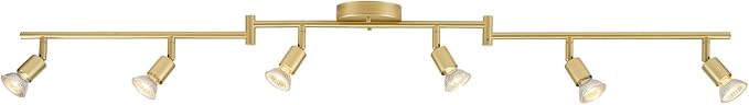 Globe Electric 57505 Payton 6-Light Foldable Track Lighting, Painted Brass - Image 7