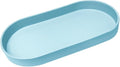 Blue Small Tray, Oval Tray for Kitchen Counter, Bathtub Bathroom Vanity Items by VCREATC-VCREATEFORCUSTOMER