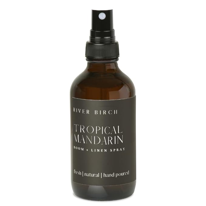 River Birch Tropical Mandarin Scented Linen and Room Spray | Home Fragrance | 4 by RiverBirch