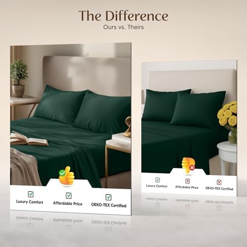 Utopia Bedding Queen Size Sheet Set – 4 Piece Bed Sheets, Soft and Breathable - Image 6