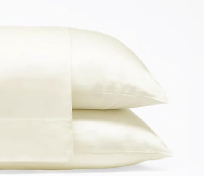 Cariloha Classic 2-Piece Twill Pillowcase Set | Ivory | Standard | Viscose by Cariloha