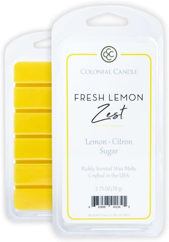 Colonial Candle Fresh Lemon Zest Scented Wax Melts, Wax Melt Warmer Cubes - Image 3