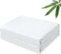 Bamboo Viscose Flat Sheets Only, 400 Thread Count Sateen Weave Twin Size Flat by ZaizaiHome