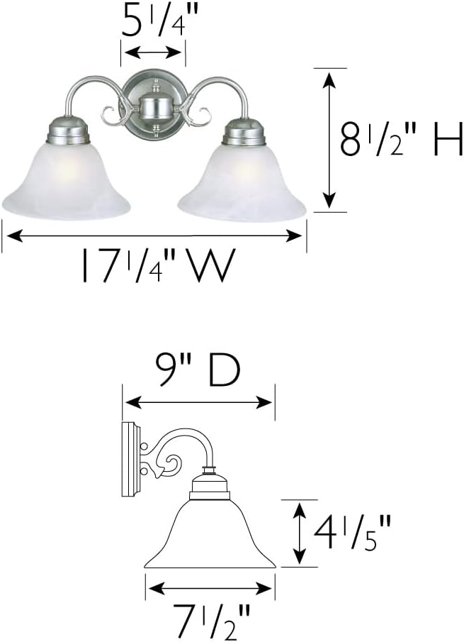 Design House 511600 Millbridge Wall Light Traditional 2-Light Indoor Dimmable - Image 4