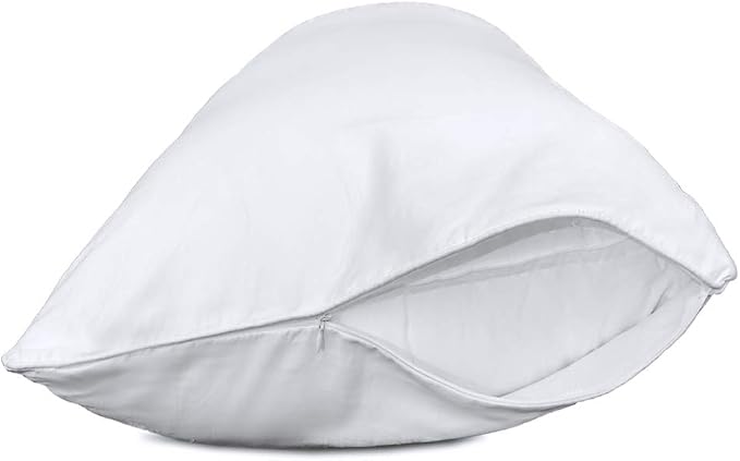 Precoco King Pillow Cases Set of 2 | 100% Cotton White Pillowcases King Size by Precoco