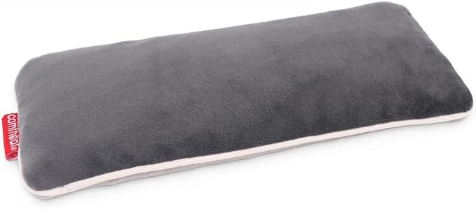 Unscented Weighted Eye Pillow for Yoga, Microwavable Moist Heat Eye Compress by Comfheat