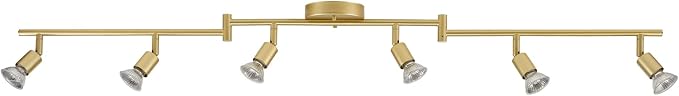 Globe Electric 57505 Payton 6-Light Foldable Track Lighting, Painted Brass by GlobeElectric