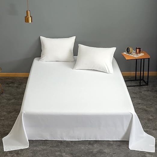 Microfiber Queen Bedding Flat Sheet, Ultra Soft and Wrinkle, Stain Resistant - Image 2
