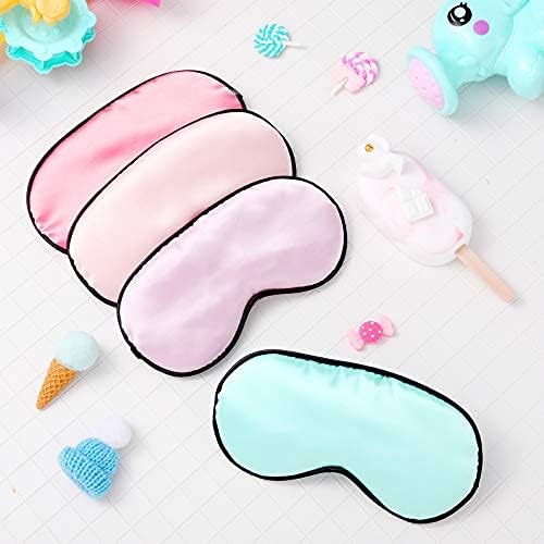 Sintege 4 Pcs Silk Eye Mask for Sleeping Kids Soft Eye Cover - Image 2
