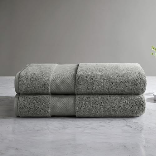 Madison Park Turkish Bath Towel Set 100% Cotton Bath Towel 600GSM Oversized - Image 2