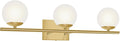 Brushed Brass Bathroom Vanity Light fixtures, 24‘’ 3 Lights Modern Globe Glass by Enjoyyourhealthylife