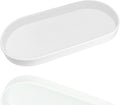 White Small Tray, Oval Tray for Kitchen Counter, Bathtub Bathroom Vanity Items by VCREATC-VCREATEFORCUSTOMER
