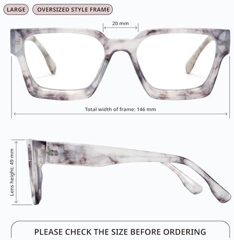 livho Oversized Eyewear Frame for Woman and Men - Image 3