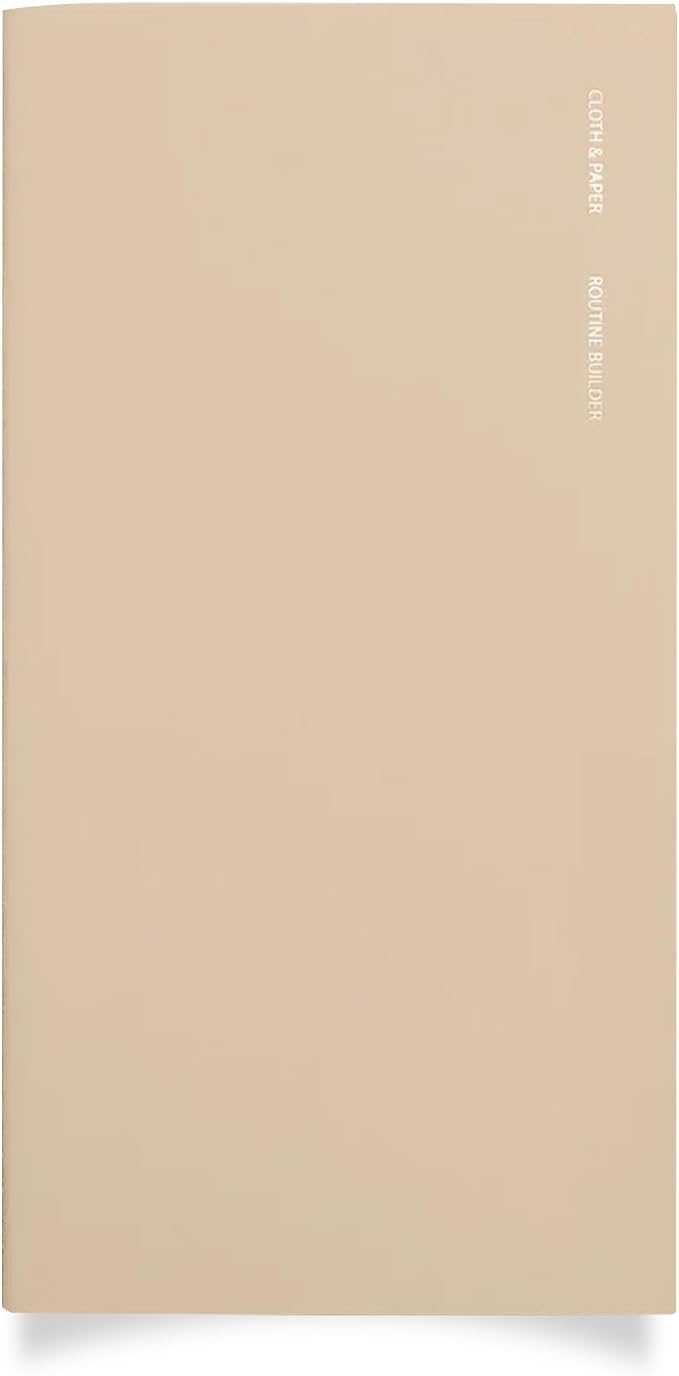 Cloth & Paper Travel Notebook | Routine Builder Planner – Beignet | A5 Slim by ClothandPaper