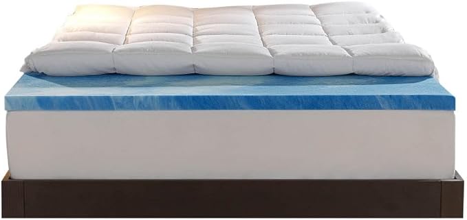 Sleep Innovations Dual Layer 4 Inch Memory Foam Mattress Topper, California by SleepInnovations