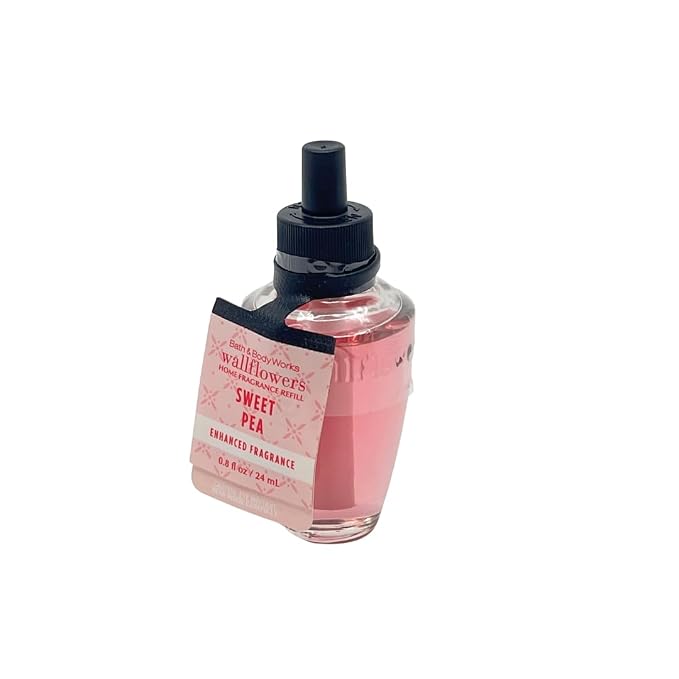 Bath and Body Works 4 Pack Sweet Pea Wallflowers Fragrance Refill. 0.8 fl oz. - Image 3