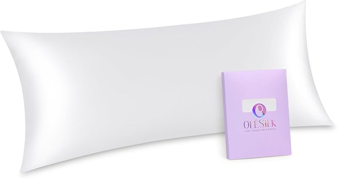 OLESILK Silk Body Pillowcase 20x54 Zippered: 100% Mulberry Silk by OLESILK