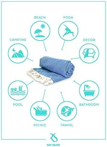 Turkish Beach Towel Oversized Clearance XL 40x71- Sand Free - Image 8