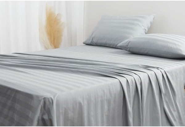 Flat Sheet Only 2 Pack, Queen Size 400 Thread Count 100% Egyptian Cotton Flat - Image 3