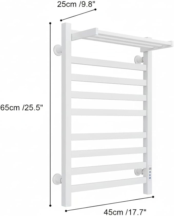 8-Bar Towel Warmer with with Top Warmer Shelf, Electric Towel Rack Set with - Image 4