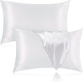 Silk Pillowcase for Hair and Skin, 2 Pack 100% Mulberry Silk Pillowcase 25 Momme by Veaken