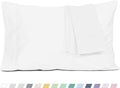 Pillow Cases, King Size Cotton Percale Weave Pillowcases, Pre-Shrunk Breathable by HOMTEC