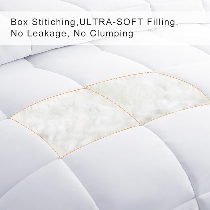 COHOME Twin/Twin XL Size Cooling Comforter, All-Season Quilted Down Alternative - Image 3