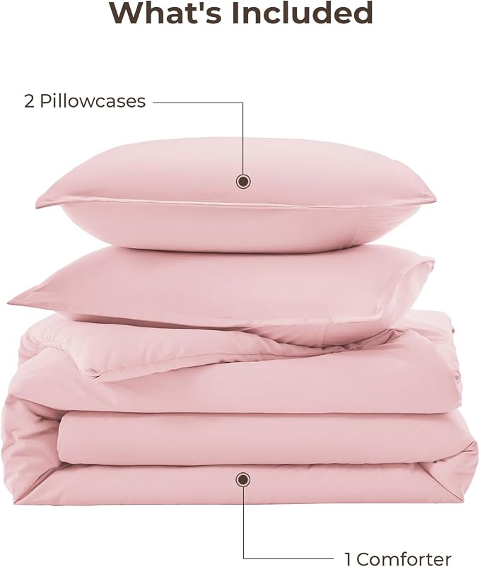Litanika Twin XL Comforter Set Baby Pink, 2 Pieces Extra Long Dorm Bedding Sets - Image 7