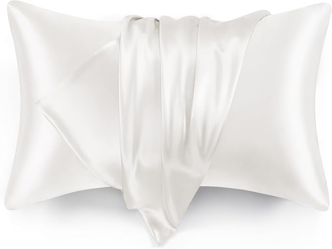 Love's cabin Satin Pillowcase Set of 2 Standard Size 20x26, Cooling Pillow by Lovescabin
