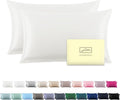 Silk Pillow Cases 2 Pack Soft Breathable and Sliky King Size Pillow Cases Set by Suatien