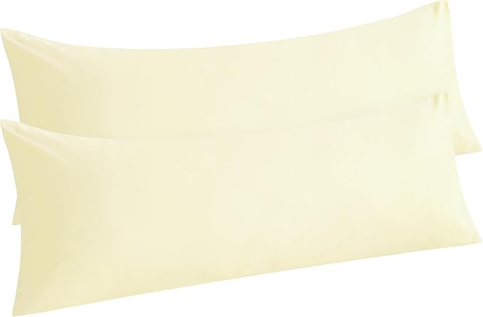 NTBAY Body Pillow Cases Set of 2, 2 Pack Brushed Microfiber 20x54 Pillow Cases by NTBAY
