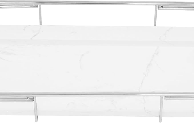 Stainless Steel Bathtub Tray, Expandable Marble Bath Tray - Image 4