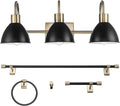 GLOBE Electric 63000058 5-Piece All-in-One Bathroom Accessory Set, Brass & Black by GlobeElectric