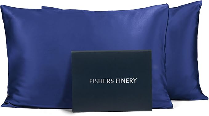 Fishers Finery 25mm 100% Pure Mulberry Silk Pillowcase by FishersFinery
