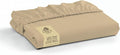 Linen Home 100% Cotton Percale Weave Fitted Sheet, Queen Size, Light Taupe by LINENHOME