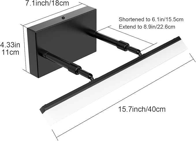 Aipsun 15.7 inch LED Vanity Lights Adjustable Bathroom Wall Light Fixtures - Image 7