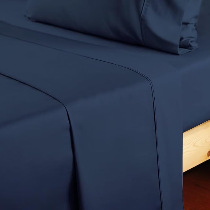 2-Pack Cotton Queen Flat Sheet Only, 600 Thread Count 100% Egyptian Cotton Top - Image 7