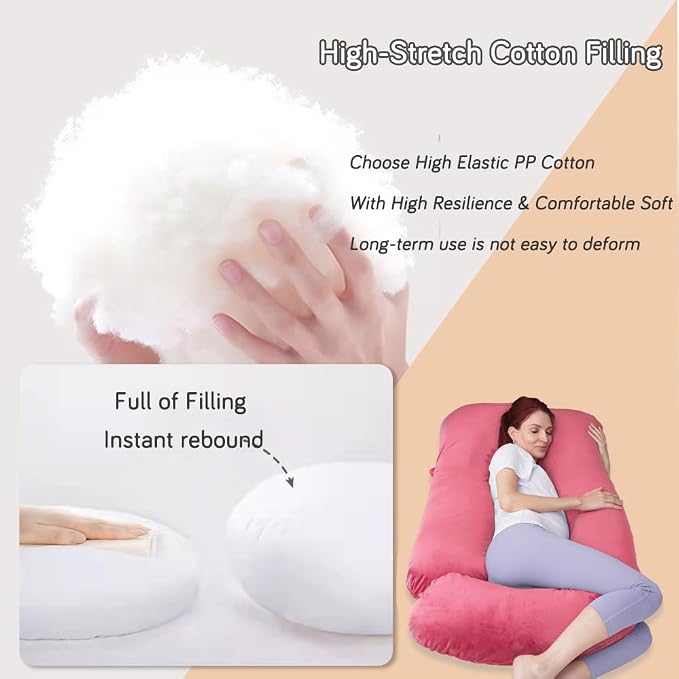 60 Inch Pregnancy Pillow for Sleeping, Extra Large U Shaped Body Pillow - Image 5