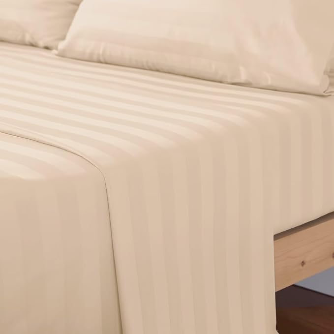 2-Pack Cotton Twin Flat Sheet Only, 600 Thread Count 100% Egyptian Cotton Top - Image 6