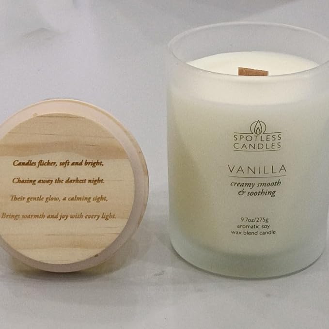 Vanilla Candle 9.7 oz: 55 Hrs Burn Time - Image 6