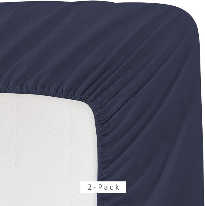 Knit Jersey 100% Cotton 2 Twin XL Fitted Bed Sheets Soft and Comfy - Image 4